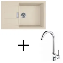 Set T106 Tectonit sudoper Franke S2D 611-78 XL + Slavina FP 9000 / Bež