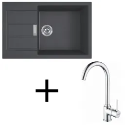 Set T106 Tectonit sudoper Franke S2D 611-78 XL + Slavina FP 9000 / Crna