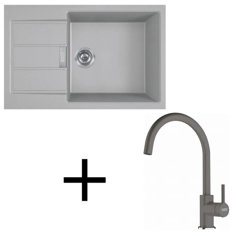 Set T124 Tectonit sudoper Franke S2D 611-78 XL + Slavina FC 6018 / Siva