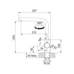 Set T116 Tectonit sudoper Franke S2D 611-78 XL + Pipa FS 3230 / Siva