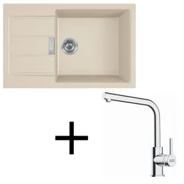 Set T116 Tectonit sudoper Franke S2D 611-78 XL + Slavina FS 3230 / Bež