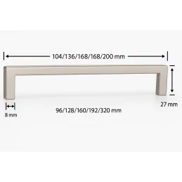 Ručka ERON / Brušeni crni