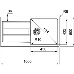 Set T108 Tectonit sudoper Franke S2D 611-100 + Slavina FP 9000 / Siva