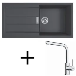 Set T117 Tectonit sudoper Franke S2D 611-100 + Slavina FS 3230 / Crna