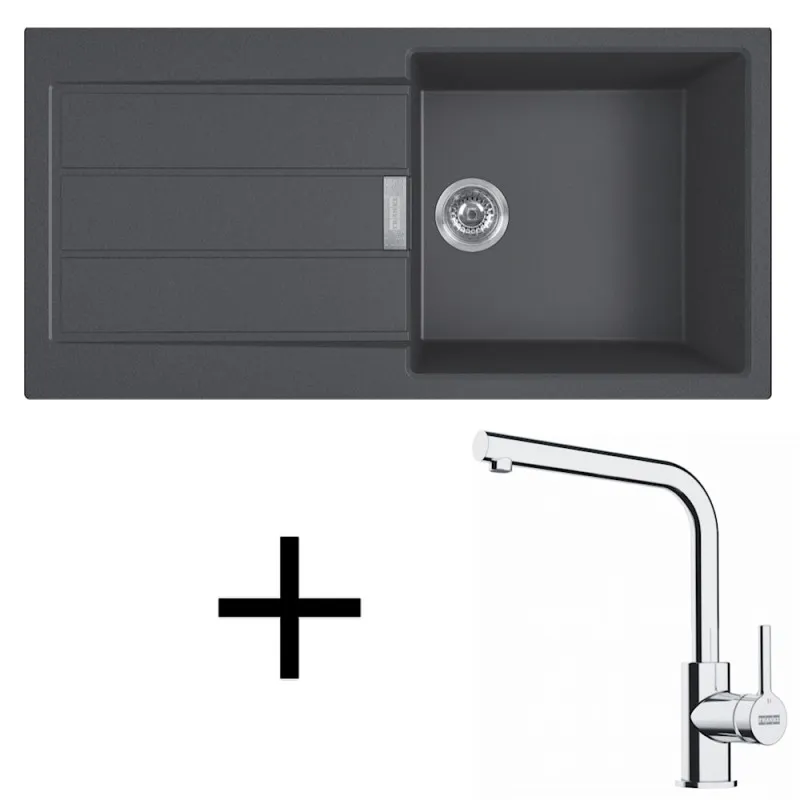 Set T117 Tectonit sudoper Franke S2D 611-100 + Slavina FS 3230 / Crna