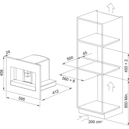 Ugradbeni aparat za kavu FRANKE Mythos FMY 45 CM BK / Crno staklo