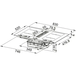Odsavač pare s indukcijskom pločom FMA 8391R HI  / Crna