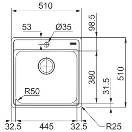 Nerezni sudoper Franke RAN 610-38