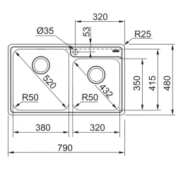 Nerez sudoper Franke RAN 610-38