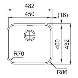 Nerđajući sudoper Franke Eurostar ETX 610-24