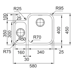 Nerđajući sudoper Franke SRX 110-50