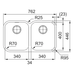 Nerđajući sudoper Franke SRX 110-50