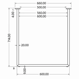 Stolne noge PRIMA / Bijela mat