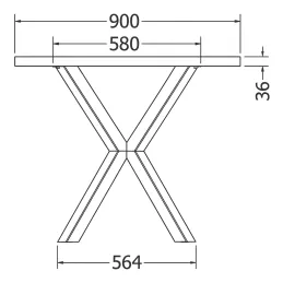 Stolna konstrukcija LAGOS / Crna mat