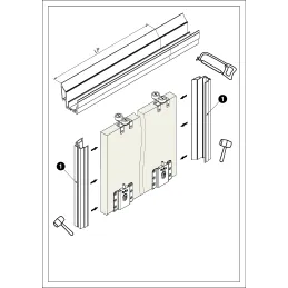 Ručka za klizna vrata MAXX SIGMA 18 / Bijela mat