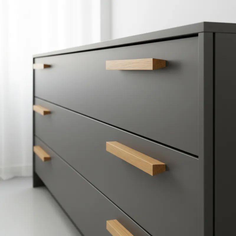 Drvena ručka VIRGINIA / Lakirani hrast