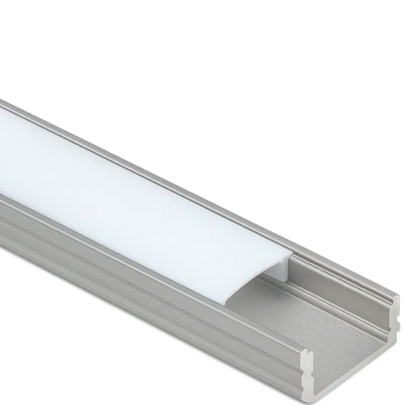 Hlinijska letvica MAXX za LED rasvjetu s mliječnim pokrovom / Aluminij