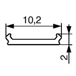 Hlinijska letvica MAXX za LED rasvjetu s prozirnim pokrovom / Aluminij