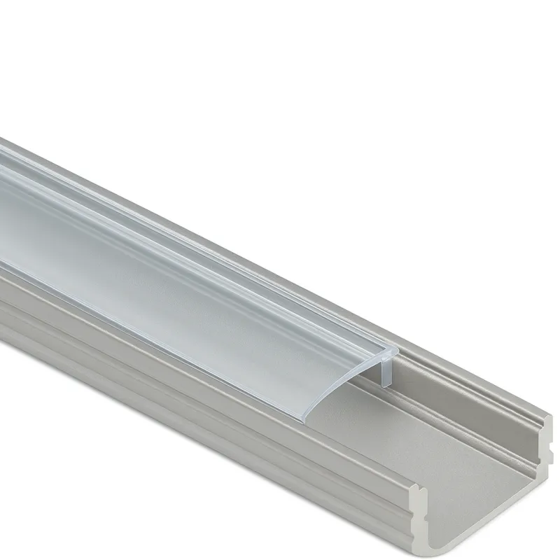 Hlinijska letvica MAXX za LED rasvjetu s prozirnim pokrovom / Aluminij