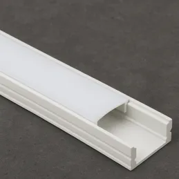 Aluminijska letvica MAXX za LED rasvjetu s mliječnim pokrovom / Bijela mat