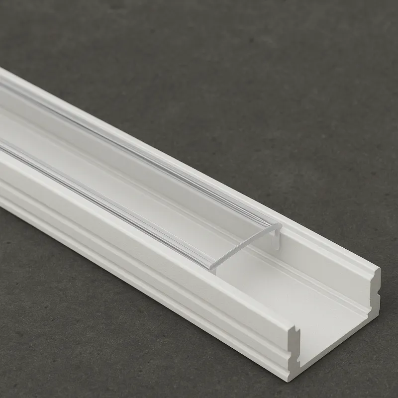 Aluminijska letvica MAXX za LED rasvjetu s prozirnim pokrovom / Bijela mat