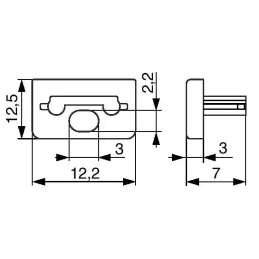 Set završetaka 2 kom za LED profil MAXX / Bijela