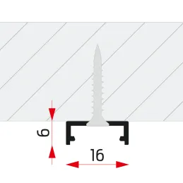 Aluminijska letvica ANIMA LL-01 za LED rasvjetu / Crna