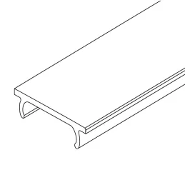 Pokrovna letvica za LED profil ANIMA / Crna