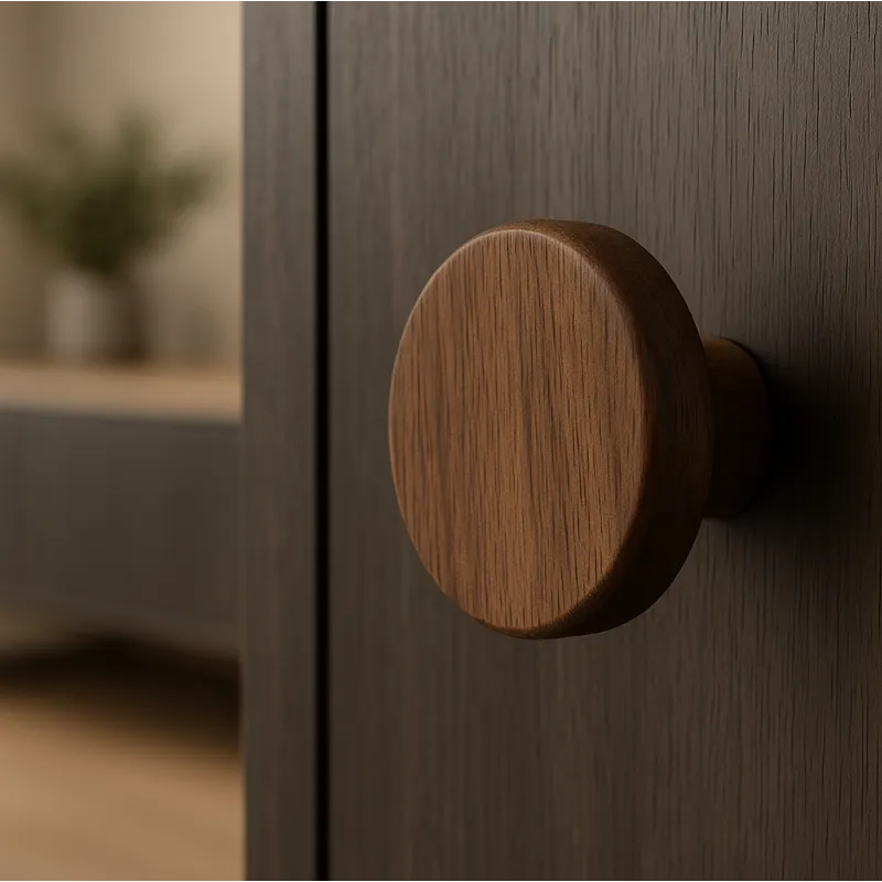 Drvena ručkica knopka ALICA / Američki orah lakiran