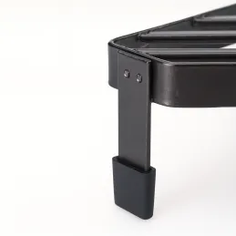 Kutna odložna polica uz štednjak / Crna mat