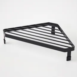 Kutna odložna polica uz štednjak / Crna mat