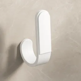 Naljepiva plastična vješalica SIX / Bijela