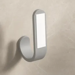 Naljepiva plastična vješalica SIX / Siva