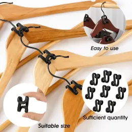 Set od 10 dodatnih vješalica za vješalice YES / Crna