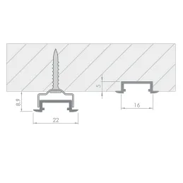 Aluminijska letvica ANIMA LL-03 za LED rasvjetu s poklopcem / Aluminij
