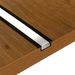 Aluminijska letvica ANIMA LL-03 za LED rasvjetu s pokrovom / Crna mat