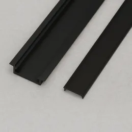 Aluminijska letvica ANIMA LL-03 za LED rasvjetu s pokrovom / Crna mat