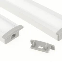 Krajnji dio za LED profil ANIMA LL-03 - s rupom / Siva