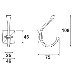 Nosač za namještaj ALEXA / Bakrena patina