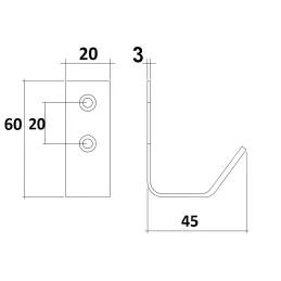 Vješalica MAXO Mini / Brušeni nehrđajući čelik