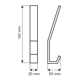 Vješalica MAXO Maxi / Brušeni nehrđajući čelik