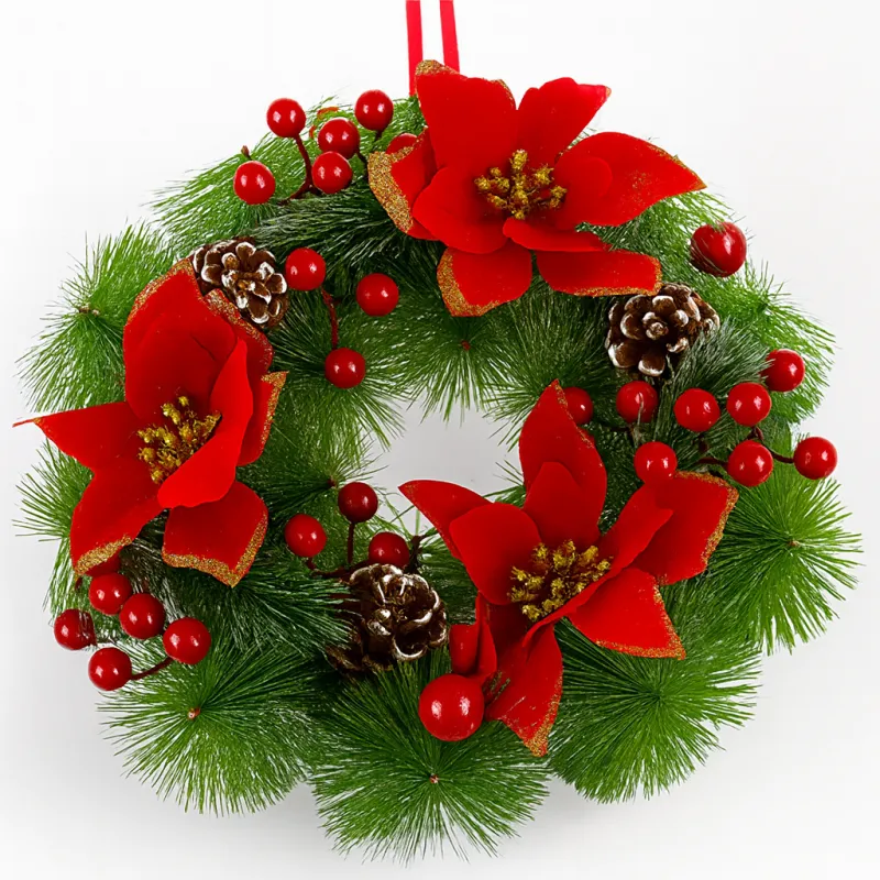 Adventni vijenac 300 CHRISTMAS / Crvena