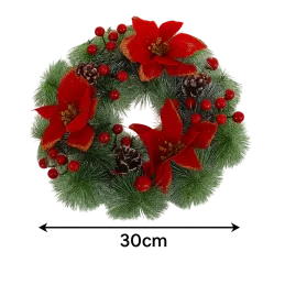 Adventni vijenac 300 CHRISTMAS / Crvena