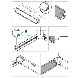Set završetaka za brtvenu letvicu KRONOSPAN / Svjetlo smeđa