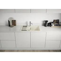 Kuhinjski sudoper od kamena Blanco ADIRA 45 S s ekscentrom / Bijela soft