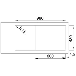 Kameninijski sudoper Blanco ADIRA 6 S / Bijela