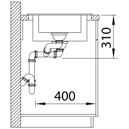 Kamené sudoper Blanco ADIRA 6 S / Siva vulkan