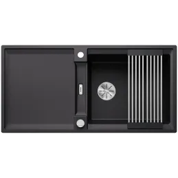 Kamniti sudoper Blanco ADIRA XL 6 S s ekscentrom / Crna