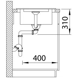 Kameninški sudoper Blanco ADIRA XL 6 S s ekscentrom / Bijela