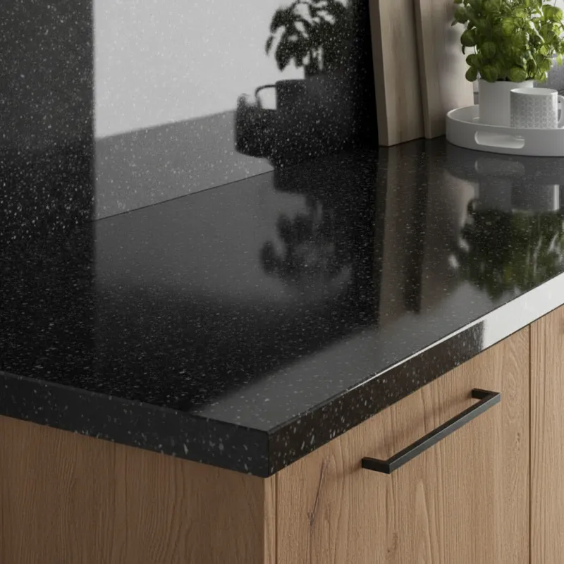 Radna ploča KRONOSPAN Andromeda Crna sjajna / K218 GG